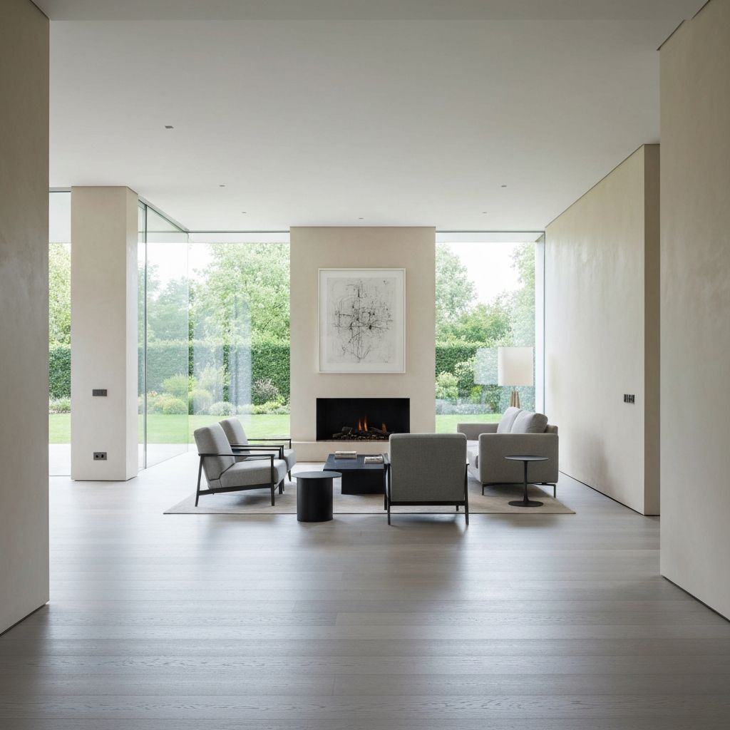 AI generated modern minimalist interior design